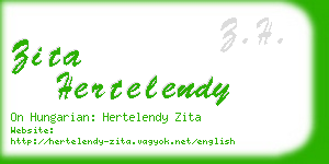 zita hertelendy business card